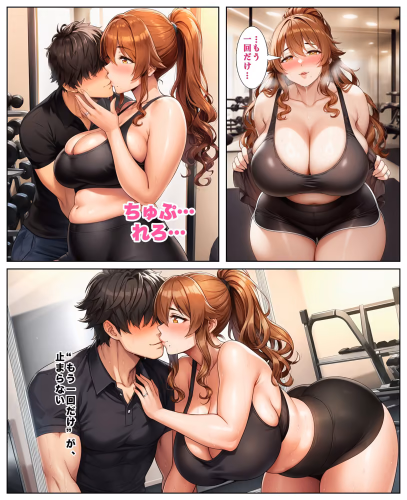 旦那に「太ったな」と言われたジム通いの人妻（44）の専属トレーナーになったら、個室ストレッチのたびに密着されて汗だく濃厚セックスが止まらなくなった話 hitomiエロ漫画raw サンプル画像018