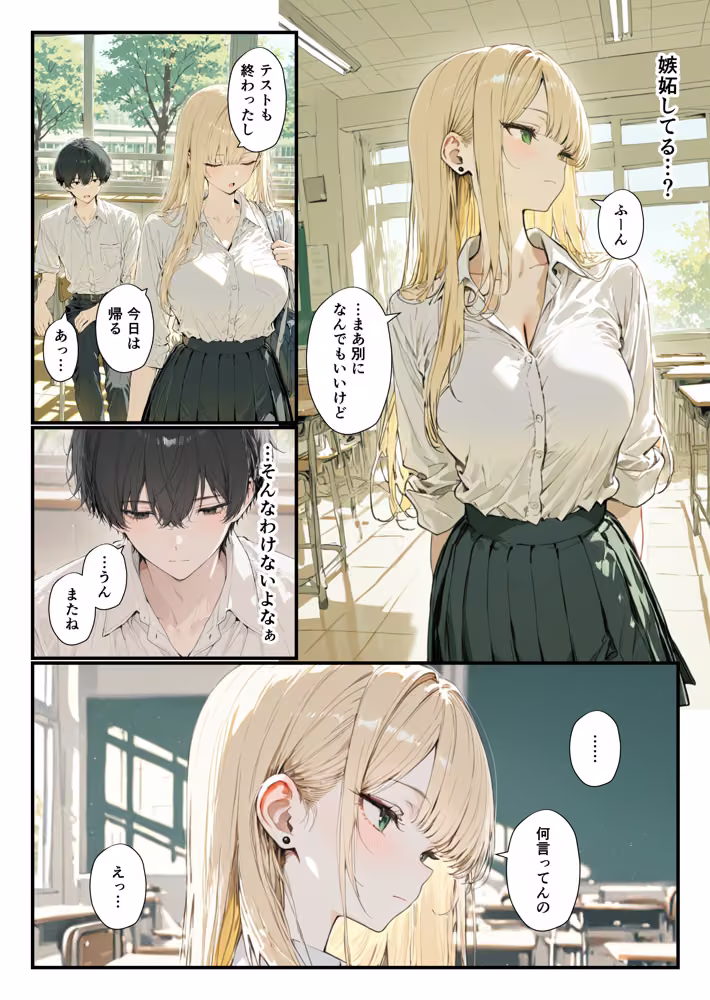 隣の席のギャルのことが好きなのに、巨乳の同級生が誘惑してくる hitomiエロ漫画raw サンプル画像009