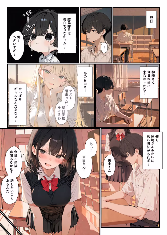 隣の席のギャルのことが好きなのに、巨乳の同級生が誘惑してくる hitomiエロ漫画raw サンプル画像011