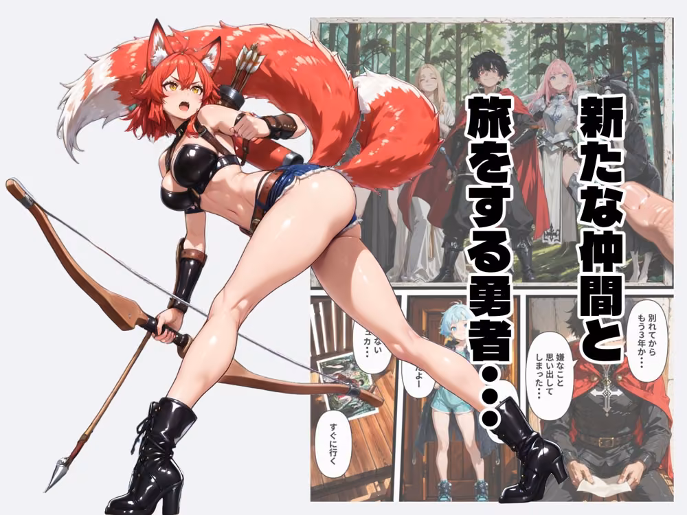 最強勇者が最弱触手使いにパーティ全員NTRれるII〜獣人弓手堕落編〜 hitomiエロ漫画raw サンプル画像002
