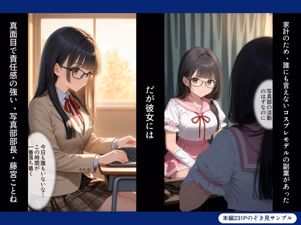 巨乳写真部部長の弱みを握ったら、写真部の準備室でこっそり完堕ちしてくれた話 hitomiエロ漫画raw サンプル画像003
