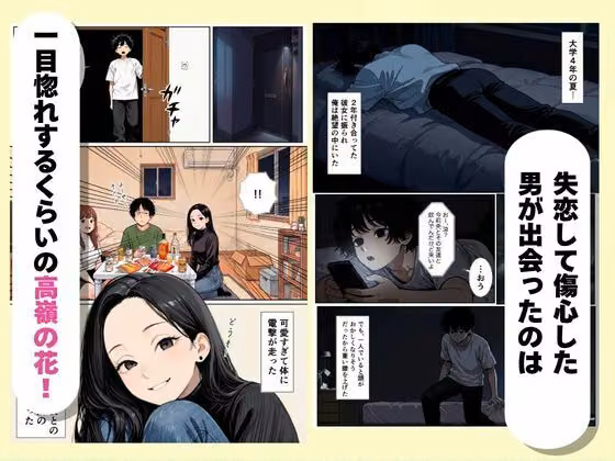 【実話】大学時代に玉砕した高嶺の花子ちゃんと、シェアハウスでワンナイトした話 hitomiエロ漫画raw サンプル画像001