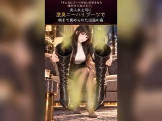 「そんなにブーツの匂いが好きなら嗅がせてあげる（はーと）」美人女上司に激臭ニーハイブーツで朝まで責められた出張の夜