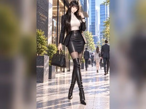 「そんなにブーツの匂いが好きなら嗅がせてあげる（はーと）」美人女上司に激臭ニーハイブーツで朝まで責められた出張の夜 BOOTS 堂 サンプル画像1
