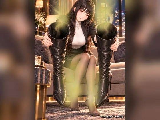 「そんなにブーツの匂いが好きなら嗅がせてあげる（はーと）」美人女上司に激臭ニーハイブーツで朝まで責められた出張の夜 BOOTS 堂 サンプル画像