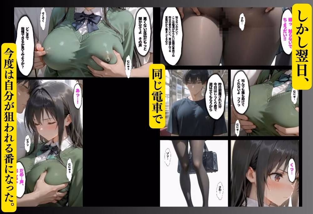 平日痴●専用車両で正義感の強い女が堕ちるまで hitomiエロ漫画raw サンプル画像002