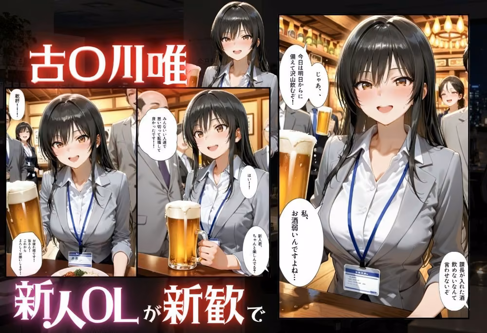 新人OLが新歓でキモ上司に寝取られる話 ト〇ブル・ダークネス編 hitomiエロ漫画raw サンプル画像001