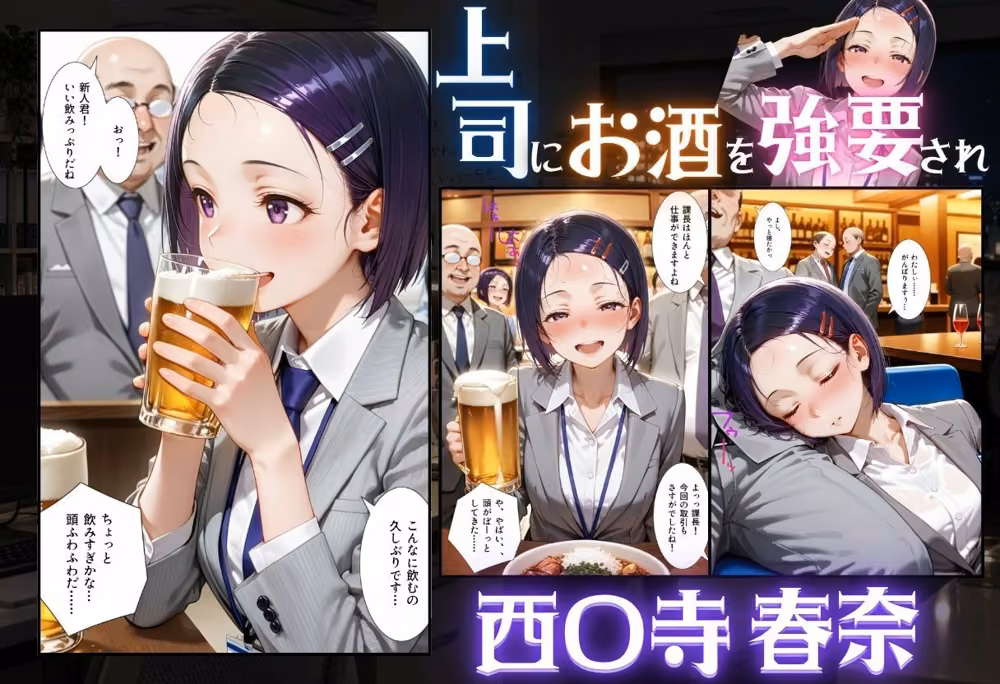新人OLが新歓でキモ上司に寝取られる話 ト〇ブル・ダークネス編 hitomiエロ漫画raw サンプル画像002