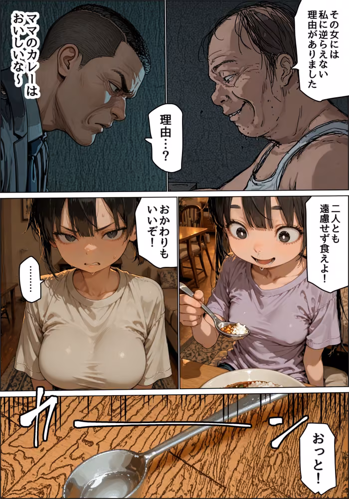 乗っとられた母子家庭〜弱者家庭に棲みつき「たわわな美巨乳」を存分に楽しむ連続強〇魔〜 hitomiエロ漫画raw サンプル画像012