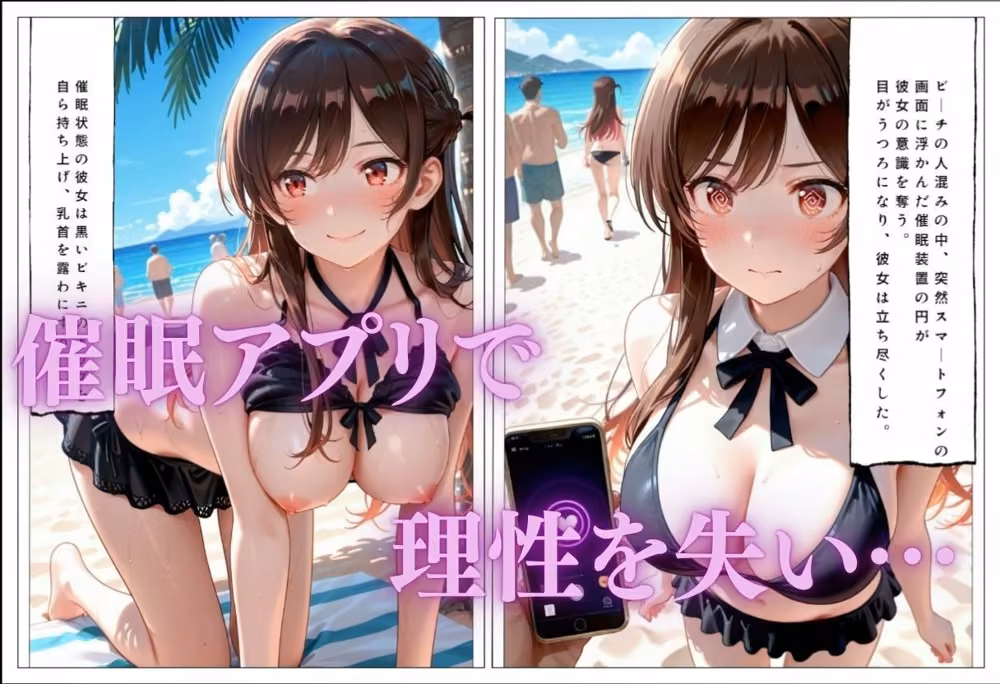 ビキニ美女が催●、メス堕ち  由比ヶ浜〇衣、雪ノ下〇乃、水原〇鶴、ヨ〇・フォージャー、椎名〇昼 hitomiエロ漫画raw サンプル画像003