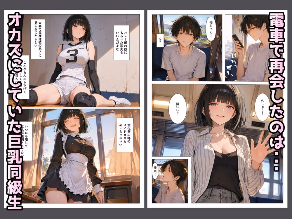 あの頃オカズにしていた巨乳同級生と再会した日にヤリまくるのが一番エロい HigePanda サンプル画像1