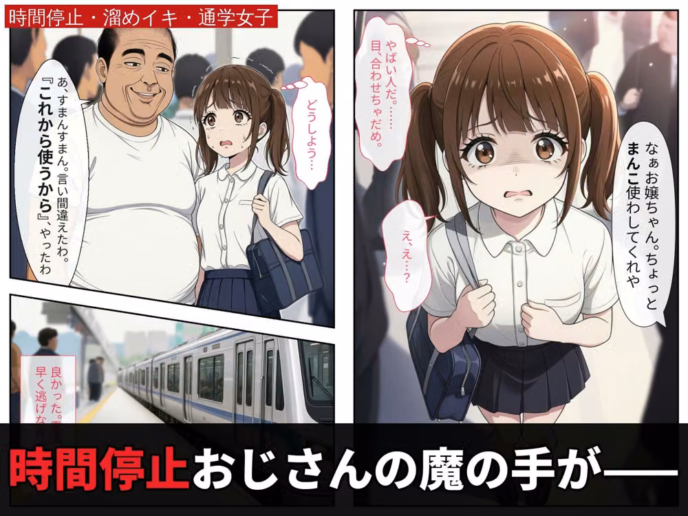 時間停止で溜めイキ、人前で解除。〜朝の通学女子編〜 hitomiエロ漫画raw サンプル画像002
