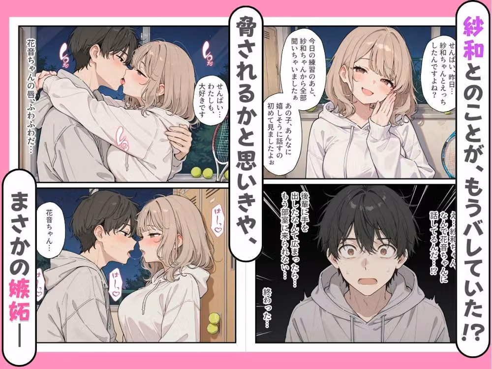 テニサーの後輩3人が俺を取り合って部室でハーレム hitomiエロ漫画raw サンプル画像006