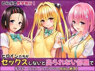 とらぶる修学旅行で神隠し！セックスしないと出られない部屋で手コキ・クンニ・フェラからの中出し絶頂！