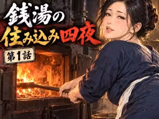 銭湯の住み込み四夜 第1話 閉店後の釜場で、41歳の人妻の女将が住み込みの釜焚きに抱かれる