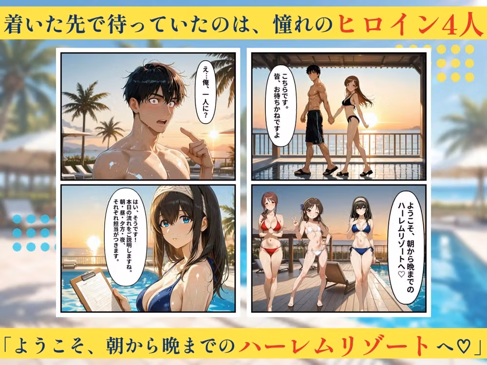 朝から晩までハーレムリゾート 【ア〇マス】2 hitomiエロ漫画raw サンプル画像002