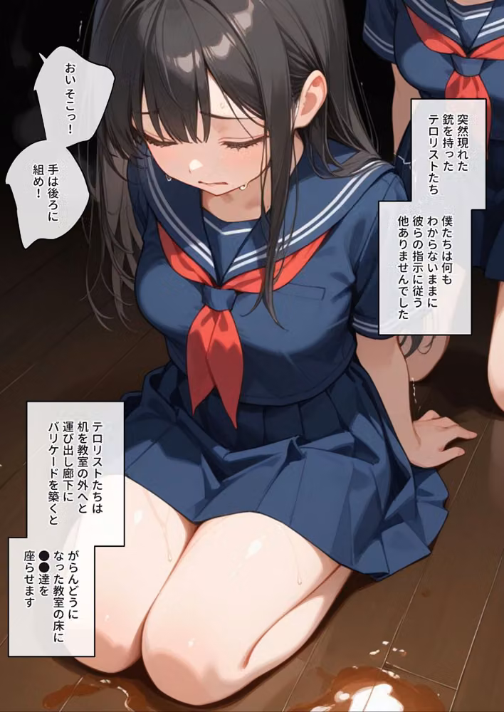 学園を占拠したテロリストがド変態だったら モザイク版（単話） hitomiエロ漫画raw サンプル画像005