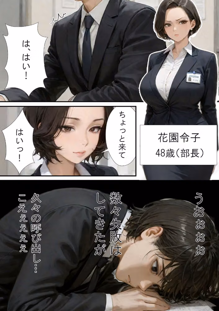 仕事で失敗ばかりの俺が人妻上司（48）と残業したら濡れ濡れセックス始まった話 モザイク版 hitomiエロ漫画raw サンプル画像003