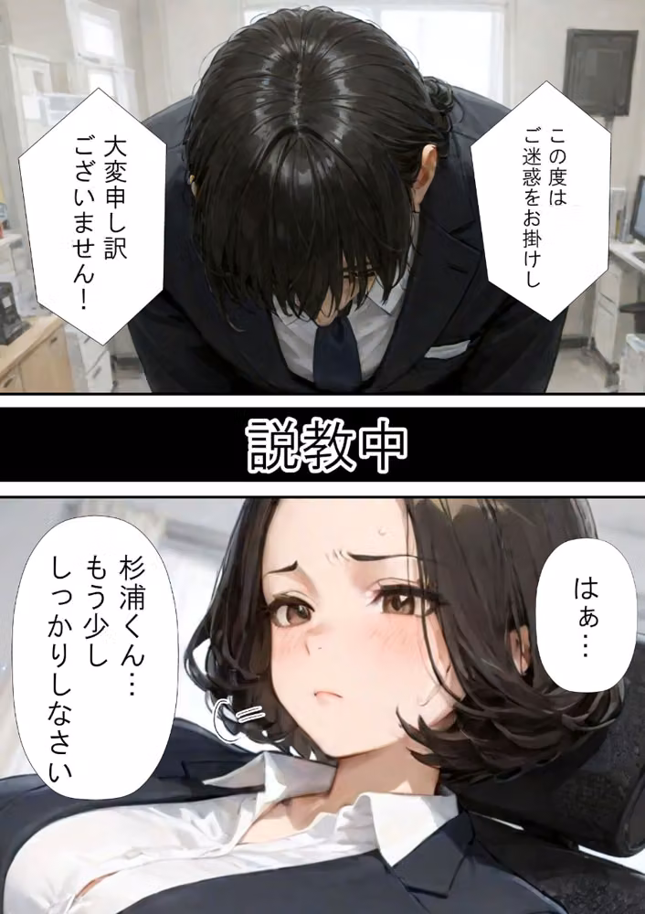 仕事で失敗ばかりの俺が人妻上司（48）と残業したら濡れ濡れセックス始まった話 モザイク版 hitomiエロ漫画raw サンプル画像004