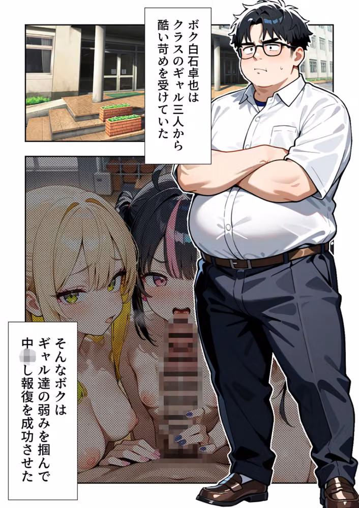 いじめられていた陰キャのボクが1軍ギャル達に中●し報復する話 モザイク版 hitomiエロ漫画raw サンプル画像002