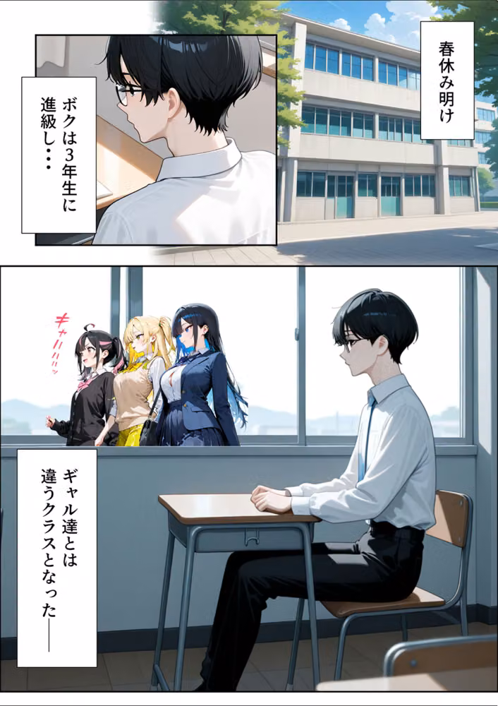いじめられていた陰キャのボクが1軍ギャル達に中●し報復する話 モザイク版 hitomiエロ漫画raw サンプル画像004