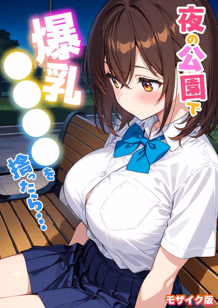 夜の公園で爆乳●●●●を拾ったら… モザイク版 hitomiエロ漫画raw サンプル画像001