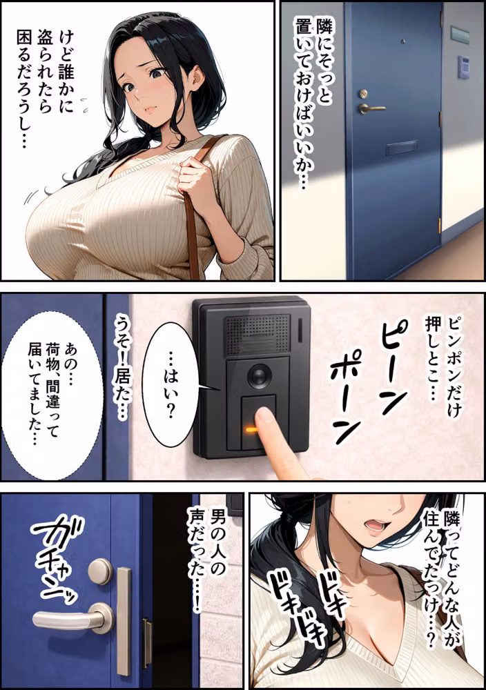 ドスケベ黒乳首の専業主婦38歳が隣に住む大学生に中●しされセフレ堕ち モザイク版 hitomiエロ漫画raw サンプル画像003