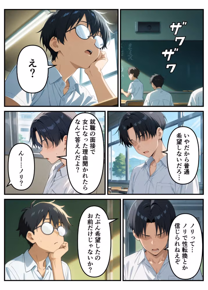 性転換希望調査に僕だけ希望するで出した結果、本当に女の子になってしまった話 hitomiエロ漫画raw サンプル画像003