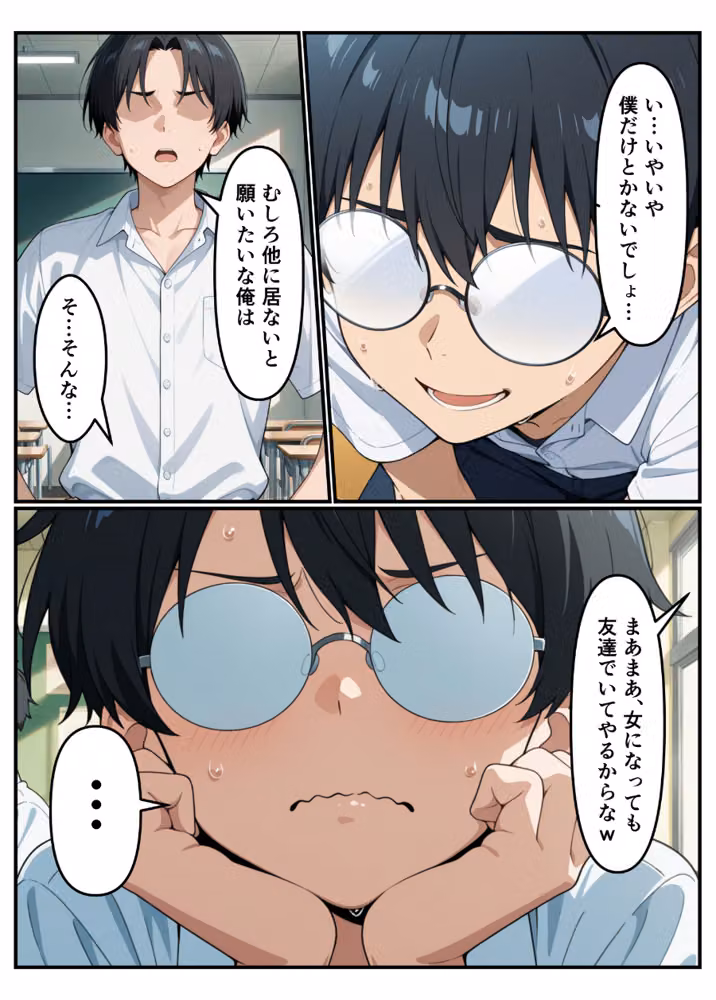 性転換希望調査に僕だけ希望するで出した結果、本当に女の子になってしまった話 hitomiエロ漫画raw サンプル画像004