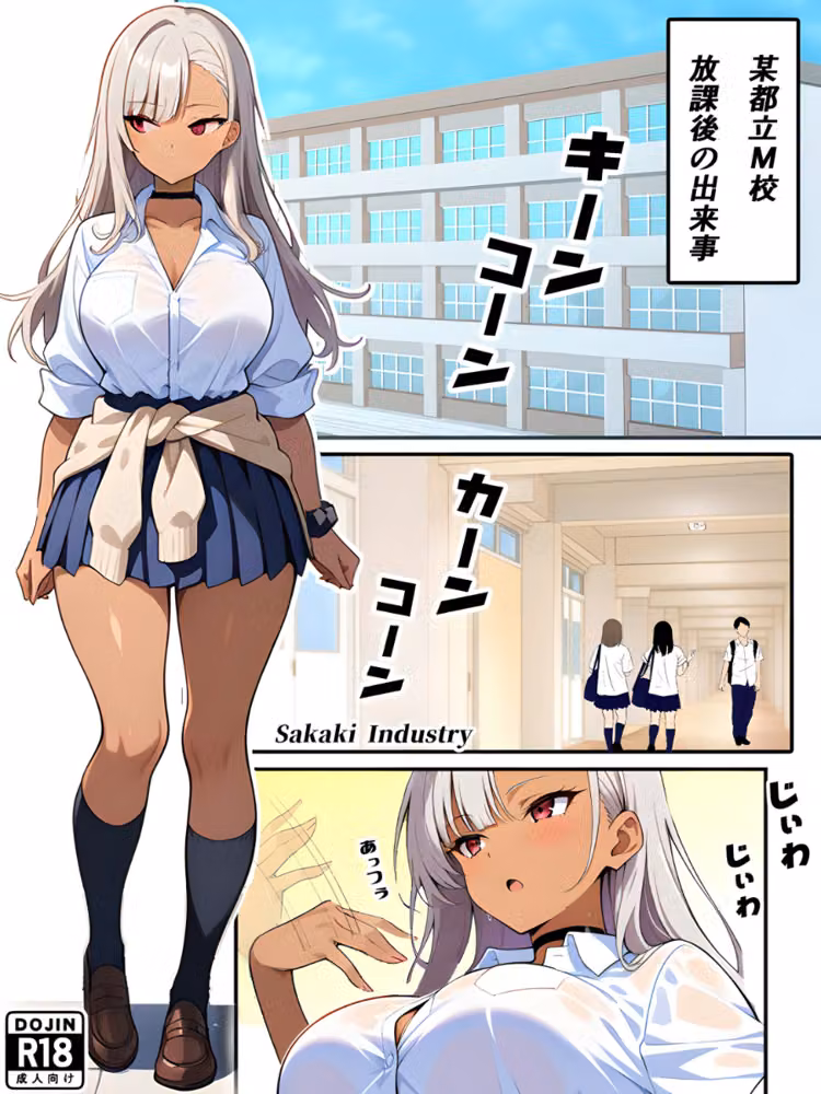 黒ギャルに進路指導【白抜き修正版】 hitomiエロ漫画raw サンプル画像001