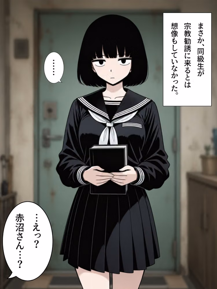 俺の家に宗教勧誘に来た同級生の無口な女子に無責任中出しして孕ませる。【モザイク版】（単話） hitomiエロ漫画raw サンプル画像002
