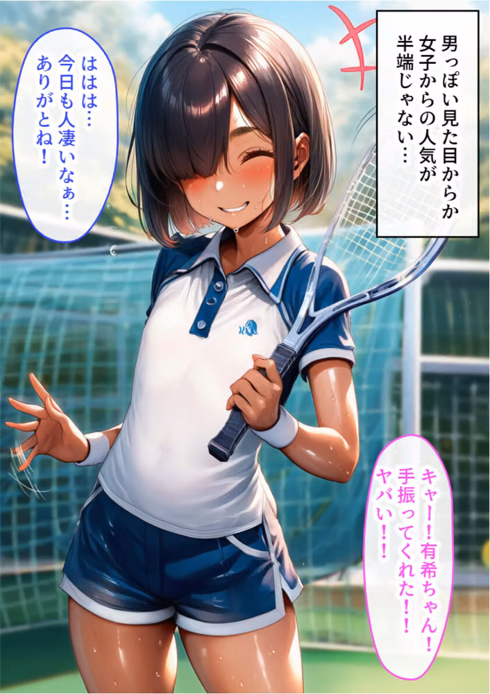 幼なじみは隠れ巨乳！テニス部で一番かわいいボーイッシュ少女とイチャラブSEX【モザイク版】（単話） hitomiエロ漫画raw サンプル画像003