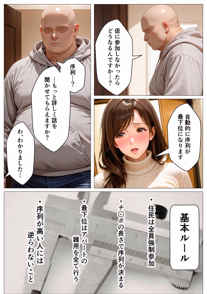 俺のアパートはチンポの長さで序列が決まる世界【モザイク版】 hitomiエロ漫画raw サンプル画像004