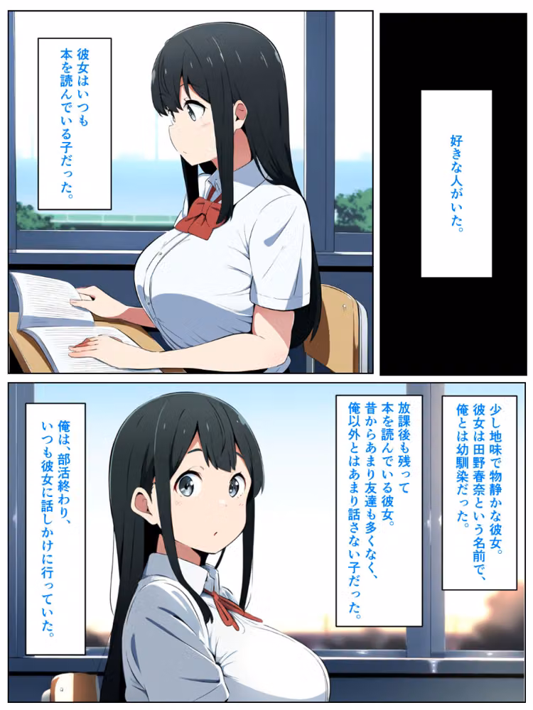 黒髪陰キャの幼馴染をチャラ男先輩に寝取られる話【モザイク版】 hitomiエロ漫画raw サンプル画像001