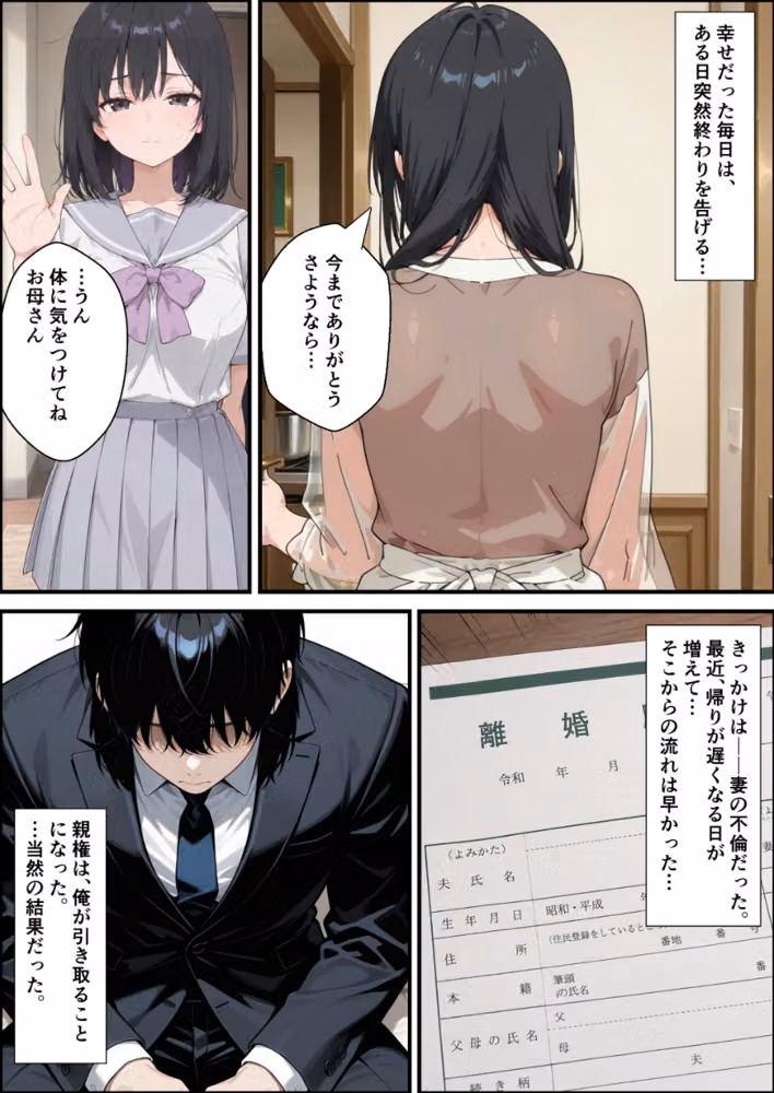歪愛 〜 愛する娘は托卵の子 〜【白抜き修正版】（単話） hitomiエロ漫画raw サンプル画像001