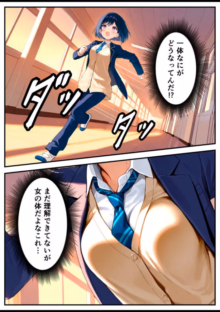 好きな子にフラれて女体化させられた生徒会長がマチアプで出会った同級生にメス堕ちする話【白抜き修正版】 hitomiエロ漫画raw サンプル画像013