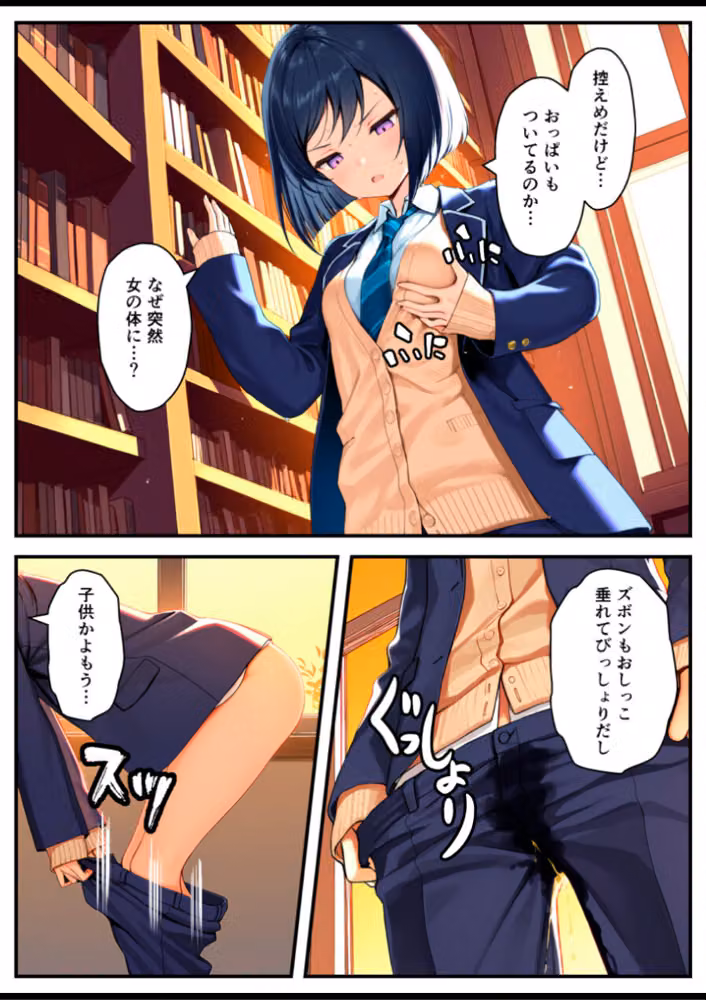 好きな子にフラれて女体化させられた生徒会長がマチアプで出会った同級生にメス堕ちする話【白抜き修正版】 hitomiエロ漫画raw サンプル画像015