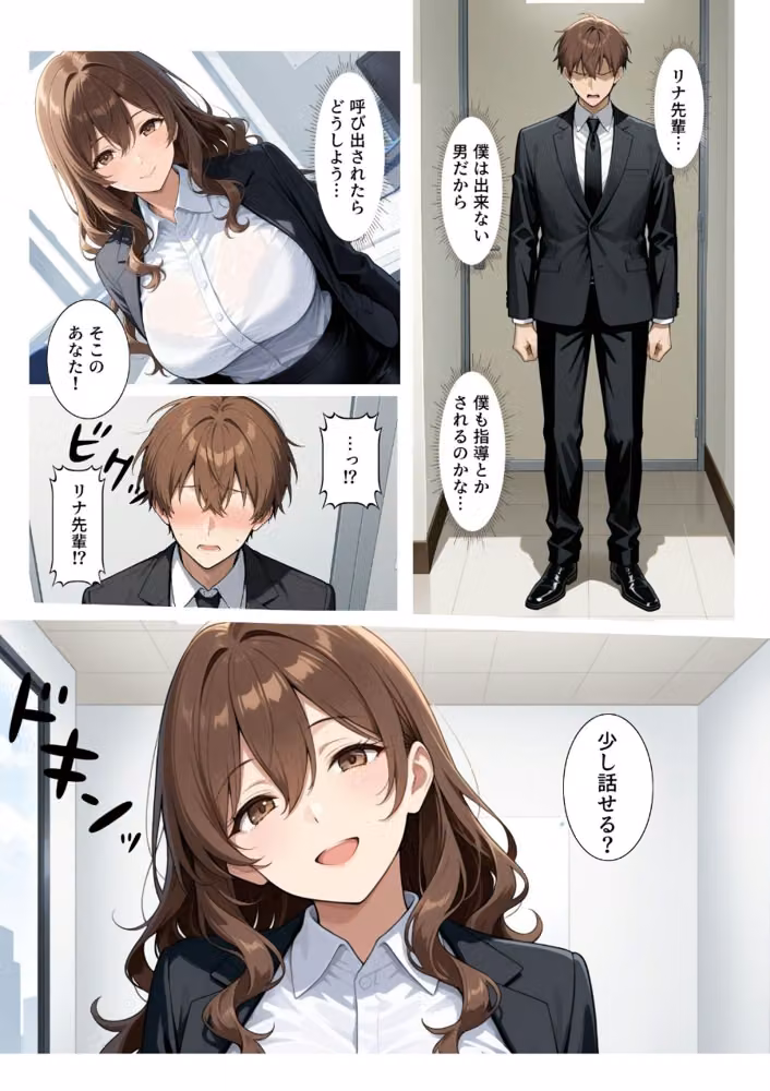 ビッチな先輩のエロ過ぎるSEX指導！とある後輩は例外でした？！【モザイク版】 hitomiエロ漫画raw サンプル画像005