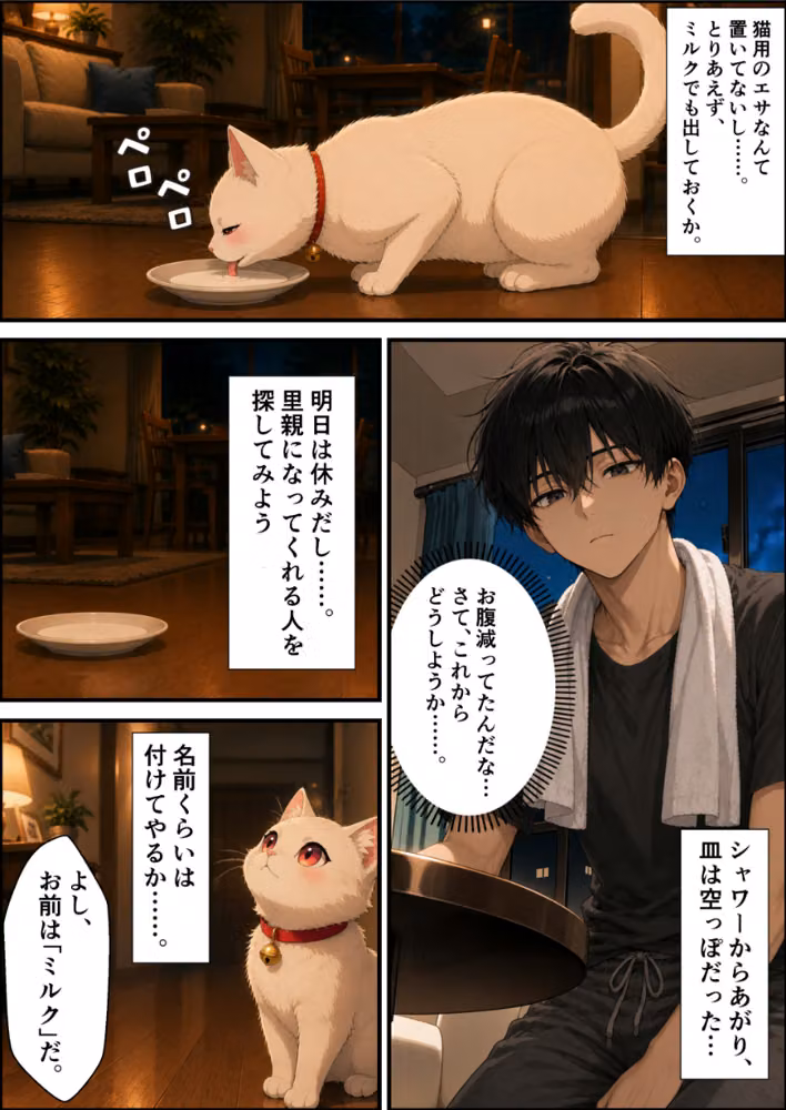 拾われた猫はご主人様に恩返しがしたい【棒消し修正版】（単話） hitomiエロ漫画raw サンプル画像005
