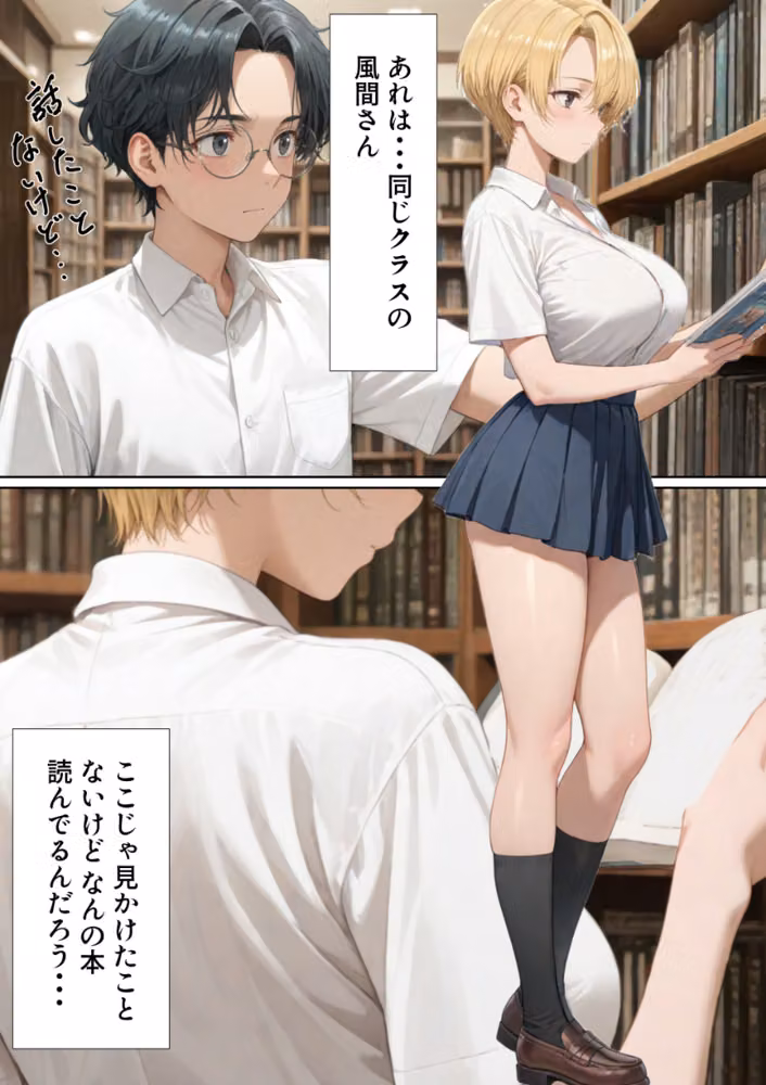 エロ同人大好きな女子校生ギャルがクラスメイトと初濃厚SEX【白抜き修正版】 hitomiエロ漫画raw サンプル画像002