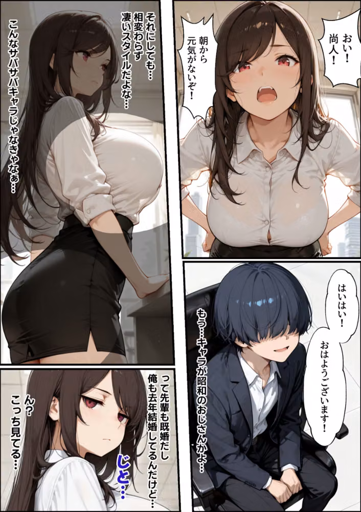 職場の先輩爆乳OLと秘密の二時間休憩【白抜き修正版】 hitomiエロ漫画raw サンプル画像005