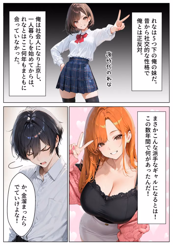 OLギャルになった妹を家賃代わりに中出しする話【モザイク版】 hitomiエロ漫画raw サンプル画像006