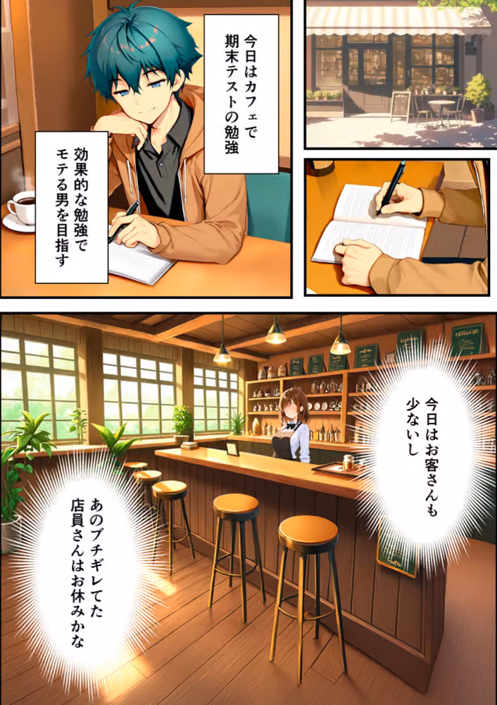 目つきの悪いボーイッシュなTSカフェ店員さんはお願いしたら中出しセックスさせてくれる（チョロい）【白抜き修正版】 hitomiエロ漫画raw サンプル画像010