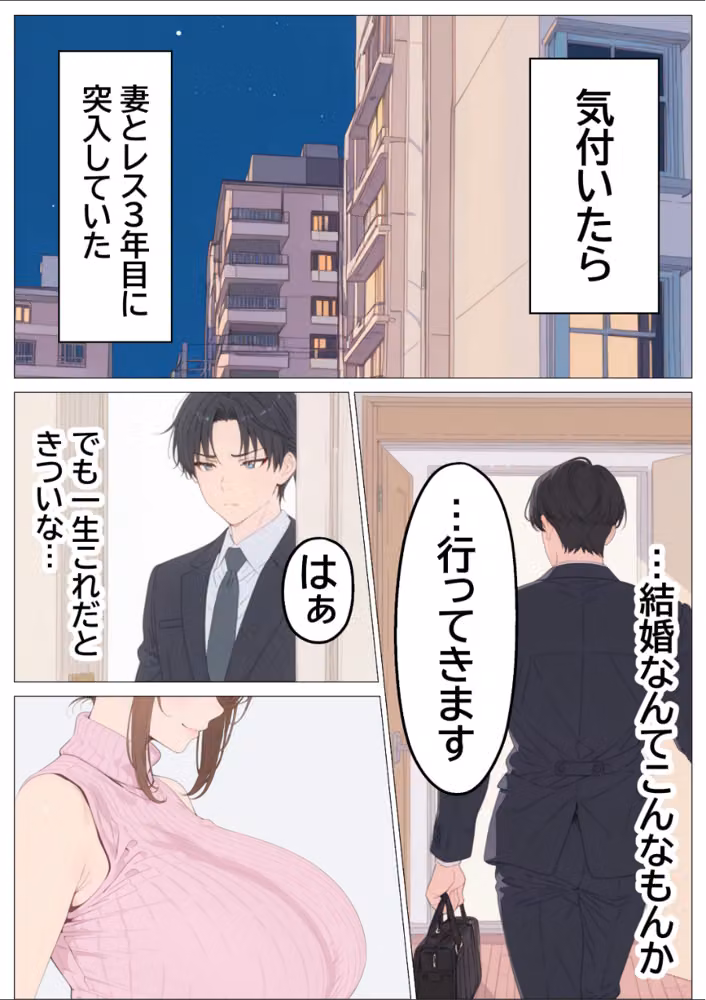 妻とレス3年目の俺。隣に引越してきたのは欲求不満の爆乳人妻で……【モザイク版】 hitomiエロ漫画raw サンプル画像004