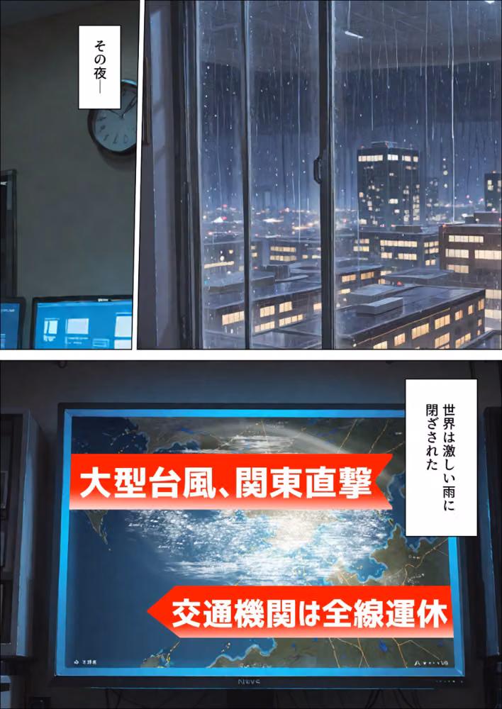 台風の夜、憧れの上司とふたりきり。〜マシュマロボディで恩返し種付け性交〜【モザイク版】 hitomiエロ漫画raw サンプル画像001