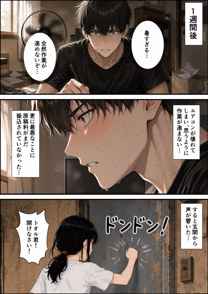○リBBA大家が家賃の代わりに俺のチンポを借りにくる【棒消し修正版】（単話） hitomiエロ漫画raw サンプル画像006