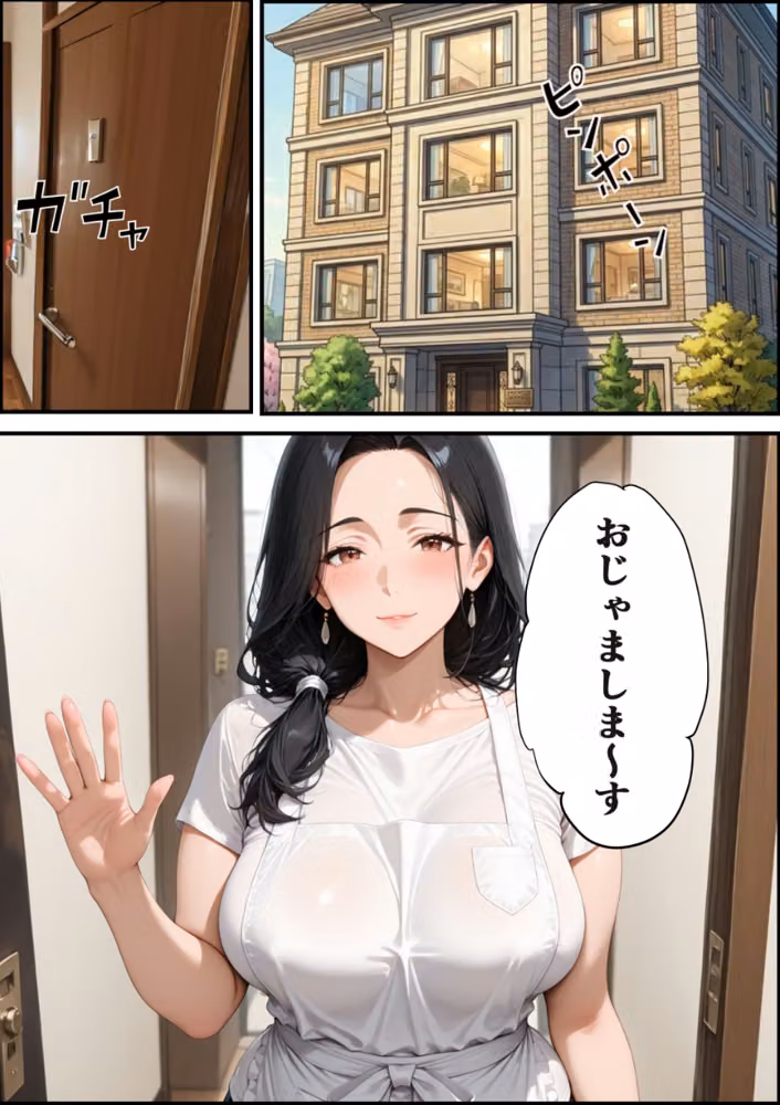 家政婦の人妻〜旦那との通話中に背徳の不倫に溺れる【白抜き修正版】（単話） hitomiエロ漫画raw サンプル画像006