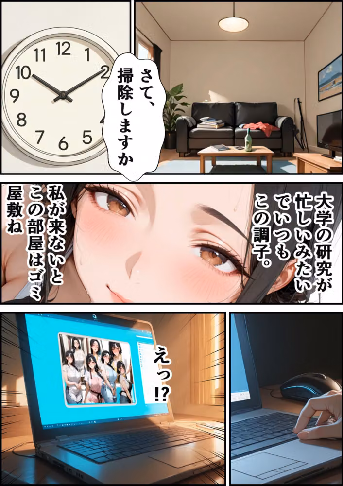 家政婦の人妻〜旦那との通話中に背徳の不倫に溺れる【白抜き修正版】（単話） hitomiエロ漫画raw サンプル画像009