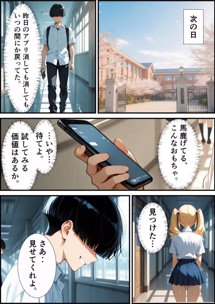 校則改変アプリ〜ゴミ扱いしてた俺の肉〇で女王たちがメス堕ち【白抜き修正版】（単話） hitomiエロ漫画raw サンプル画像008