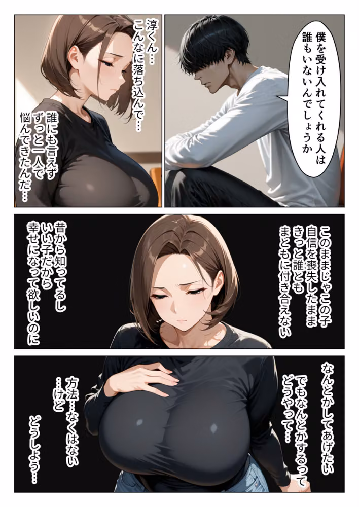 僕のデカチンコンプレックスを克服するため隣家のむちむち人妻と本気セックスします！【モザイク版】 hitomiエロ漫画raw サンプル画像010